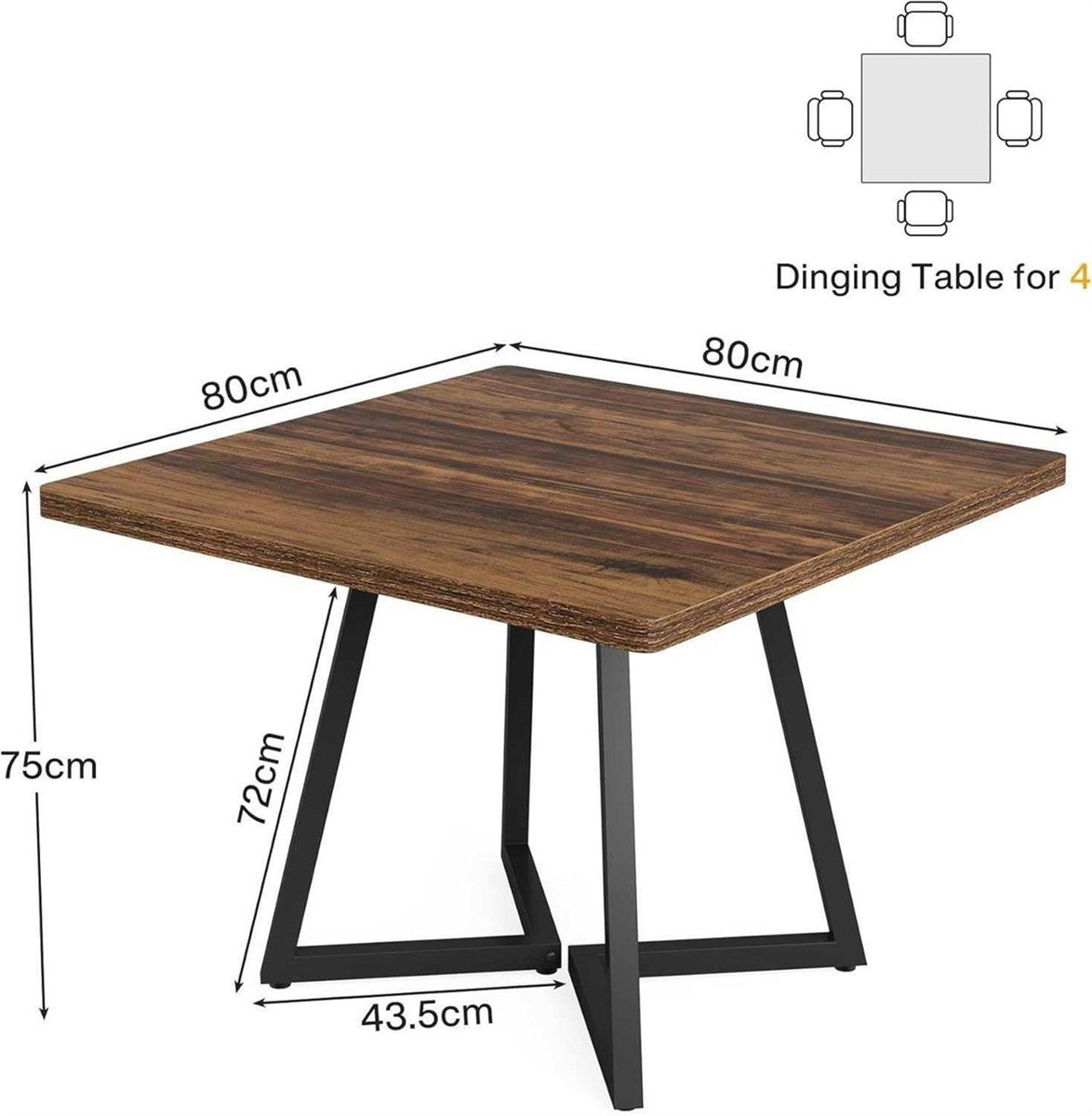 Square Dining Table for 4 - photo 2