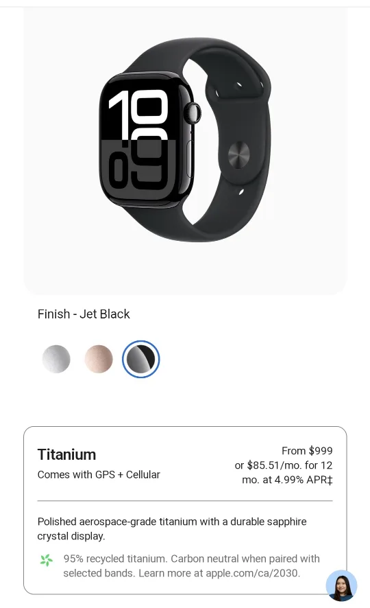 Apple Watch Series 10 46mm Jet Black