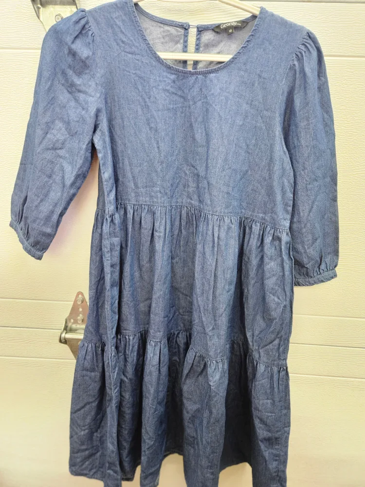 George Blue Denim Dress - Size 12 thumbnail