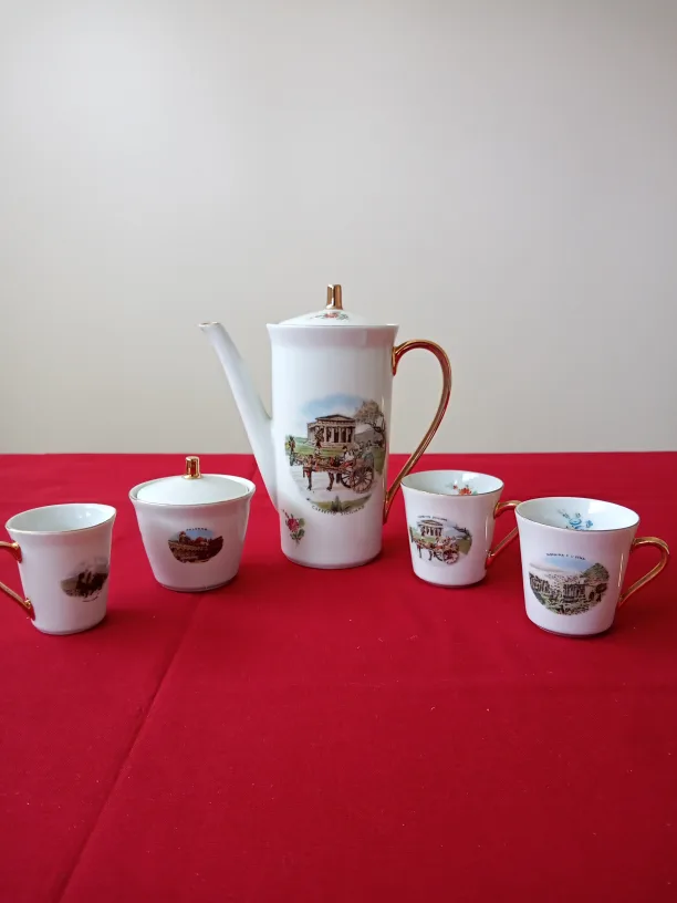 Vintage Italian Porcelain Coffee Set thumbnail