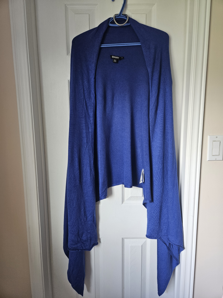 DKNY blue cozy convertible sweater
