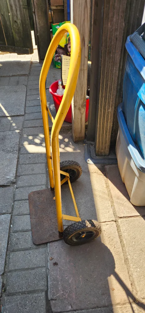 Used Yellow Hand Truck Dolly.  price firm not negotiable image indicator(2)