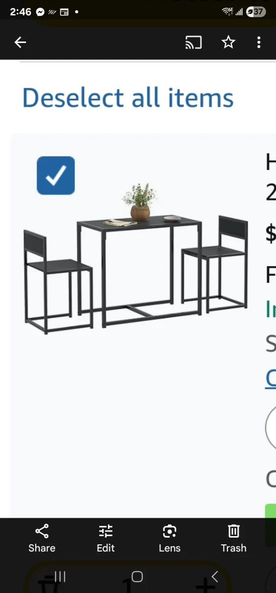HOMCOM Dining Table Set - Kitchen Table & Chairs thumbnail