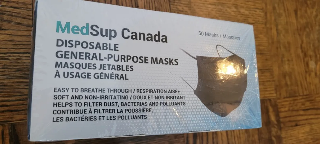 Sealed MedSup Canada Disposable Masks - 50 Masks thumbnail
