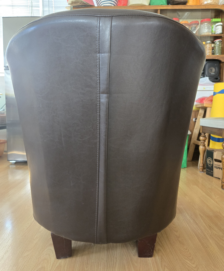 Brown Leather Tub Chair - photo 4
