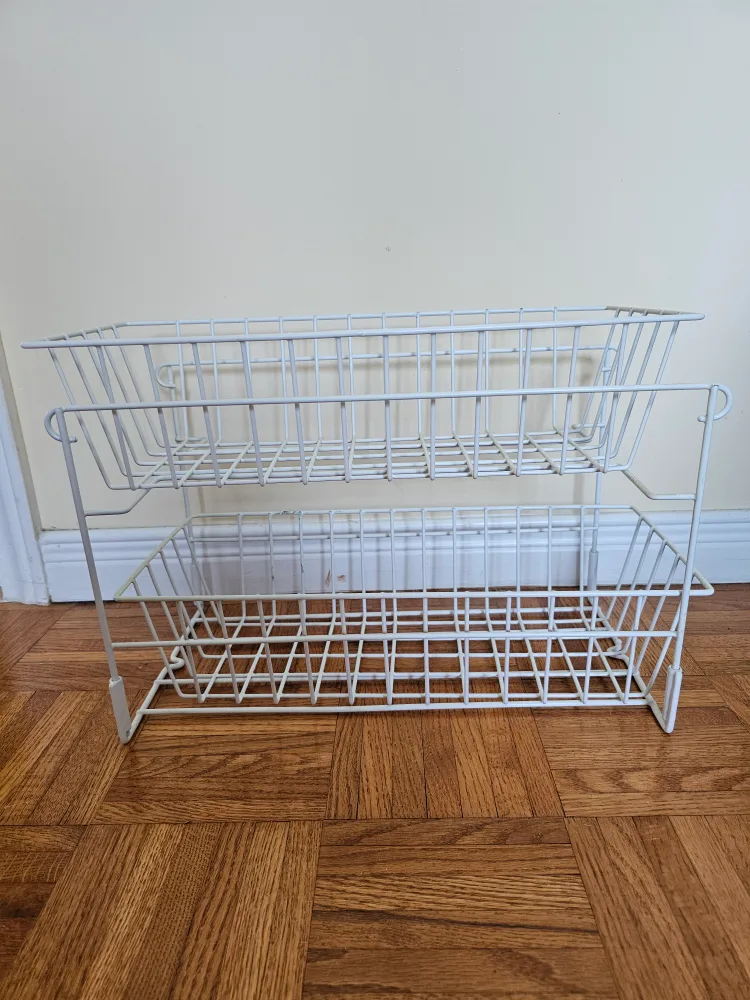 White Wire Storage Rack thumbnail