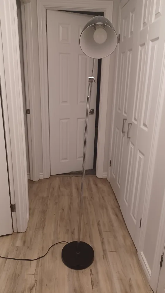 Modern Black & Chrome Floor Lamp image indicator(4)