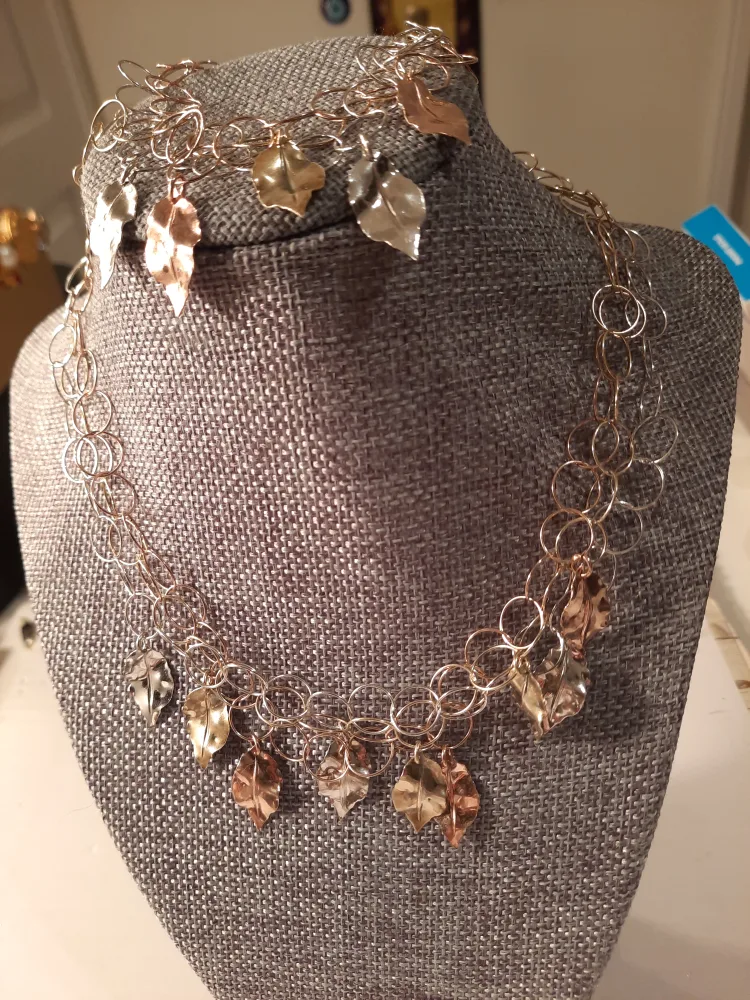 3 tone gold over 925 silver set neclase bracelet image indicator(3)