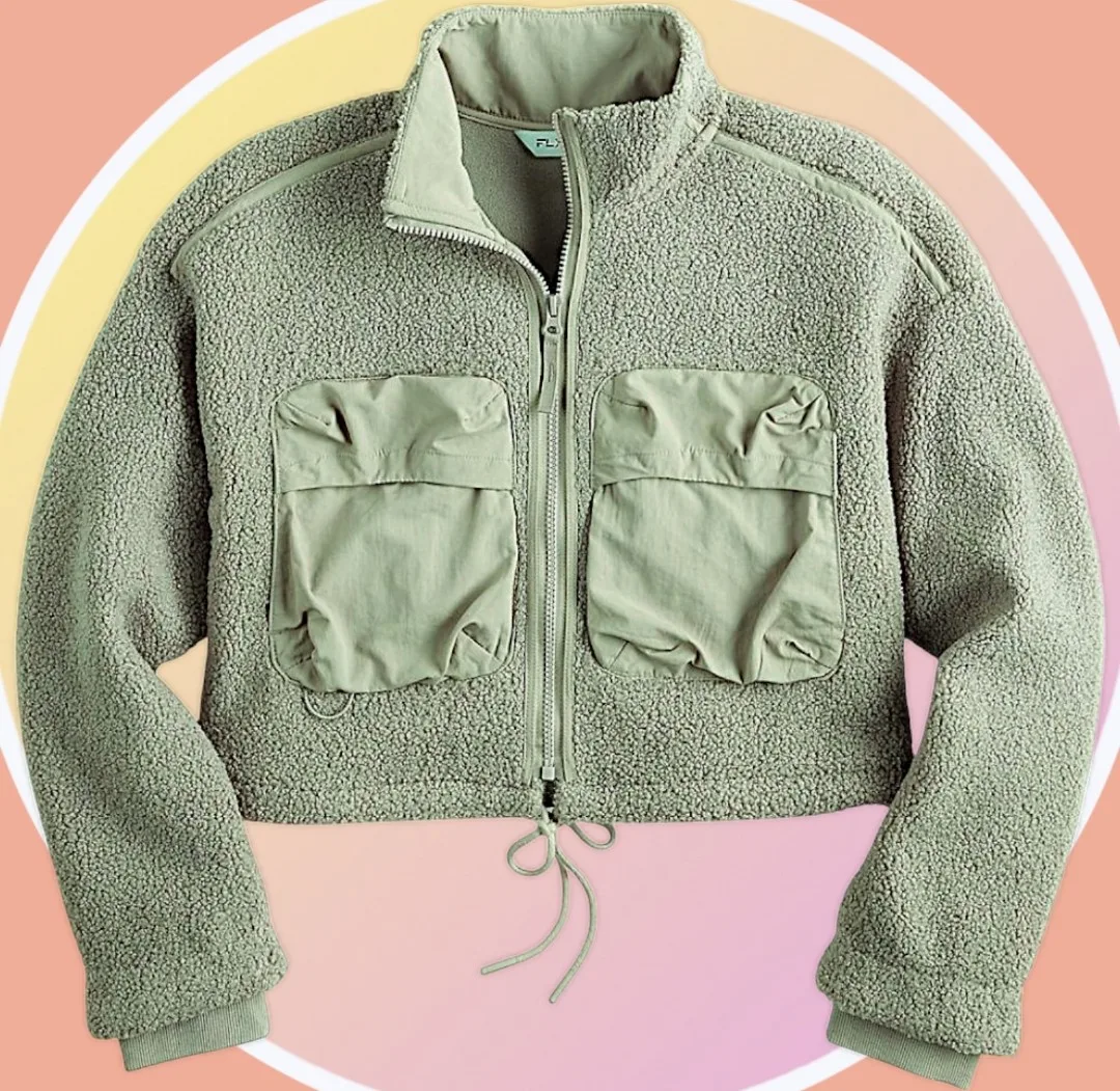 NWT XXL Mix Media Cropped Soft High Pile Jacket w 4 Pockets image indicator(8)