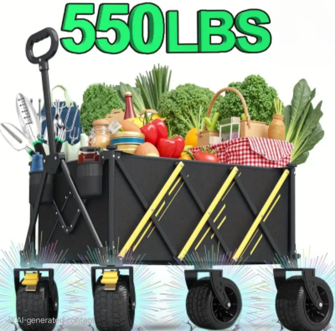 New Folding Wagon  cart - Heavy Duty image indicator(2)