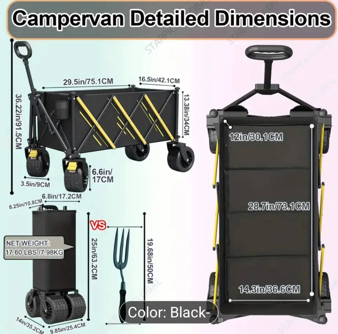 New Folding Wagon  cart - Heavy Duty image indicator(3)