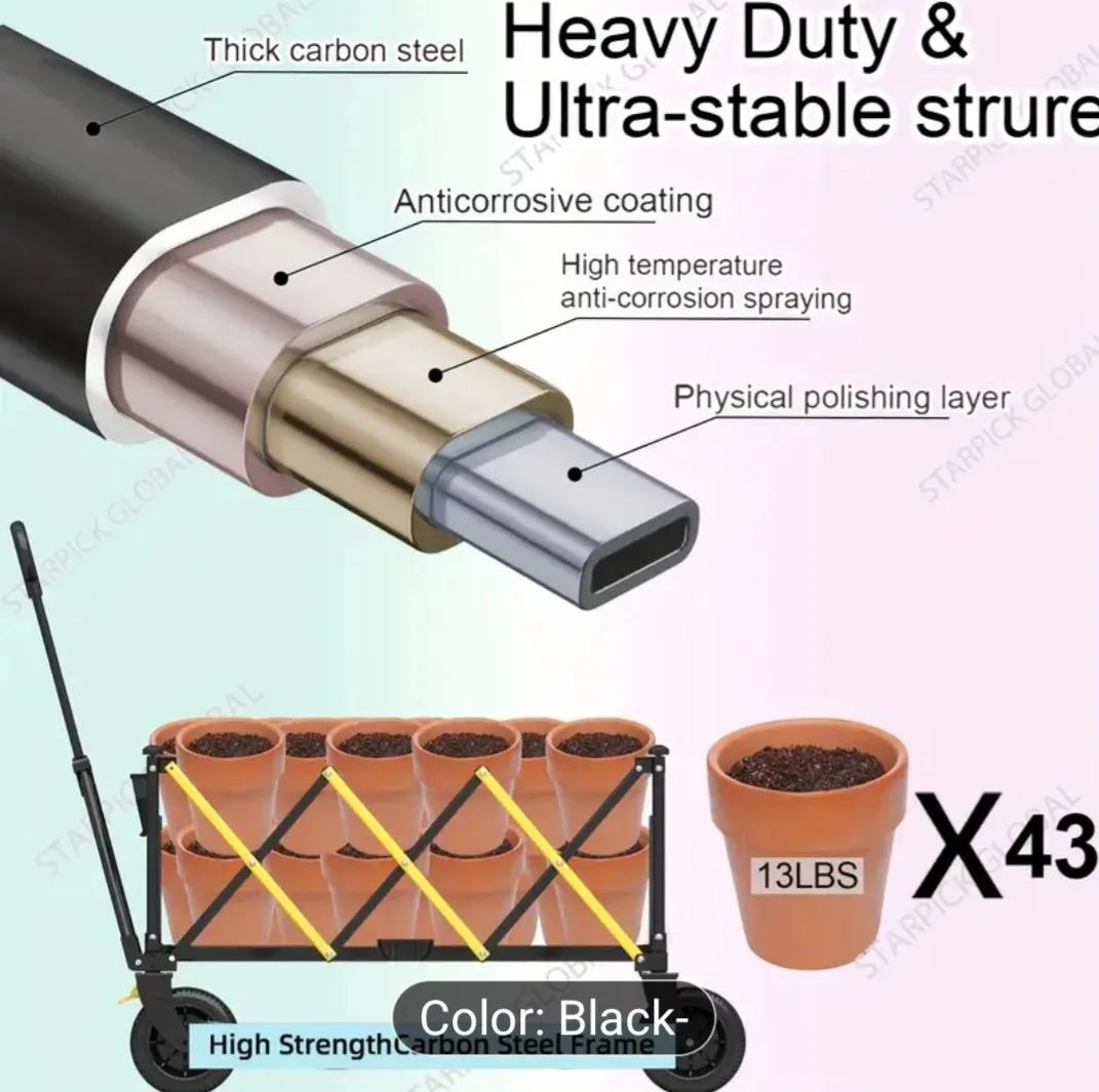 New Folding Wagon  cart - Heavy Duty image indicator(4)