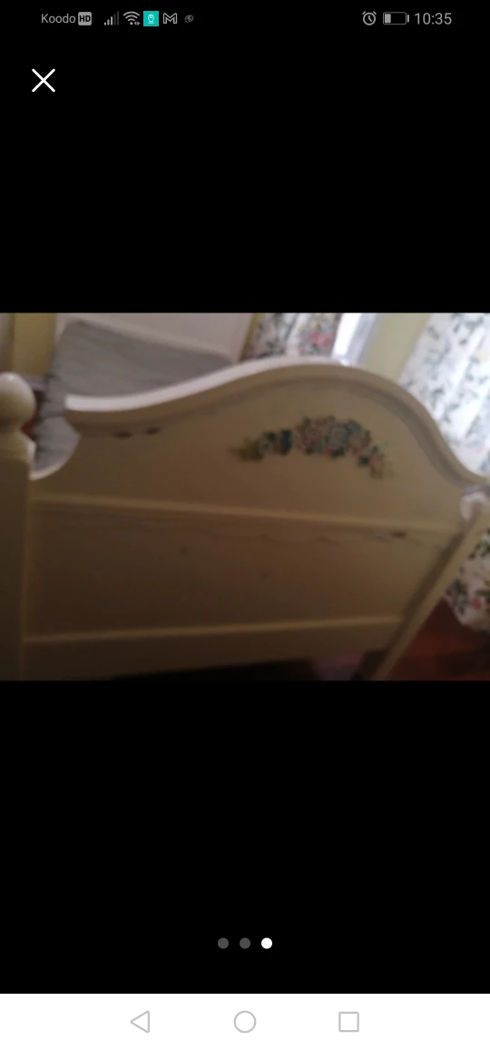 Vintage Style White Twin Bed Frame - photo 2