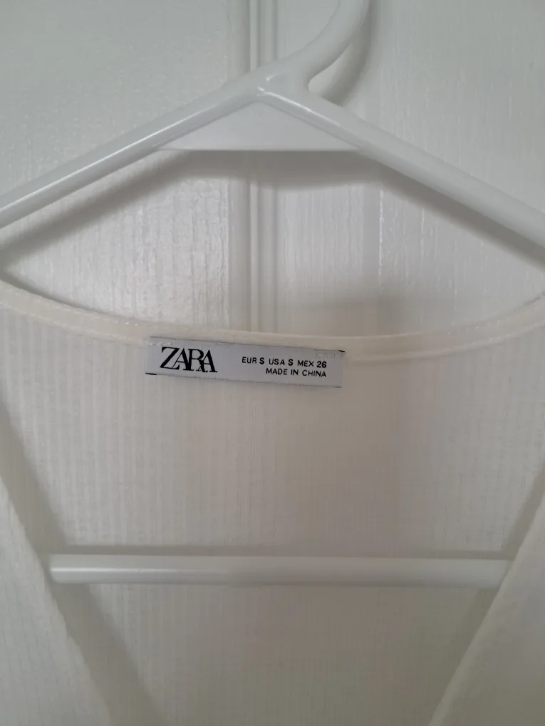 Zara White Lace Trim Top - Size S image indicator(3)