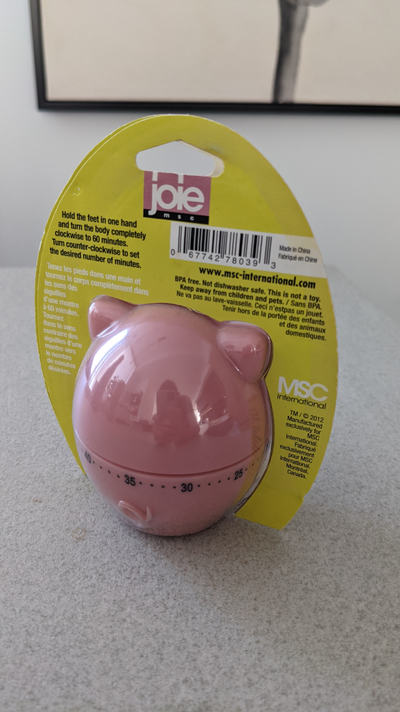 Joie Oink Oink 60-Minute Kitchen Timer - Pink - photo 2