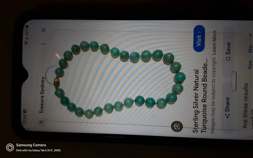 Turquoise Round Beaded Necklace, Natural! image indicator(2)