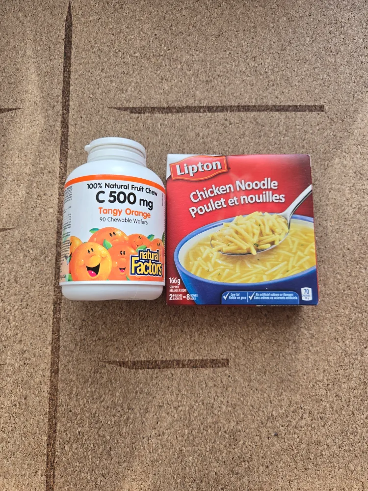 Natural Factors Vitamin C 500mg & Lipton Chicken Noodle thumbnail