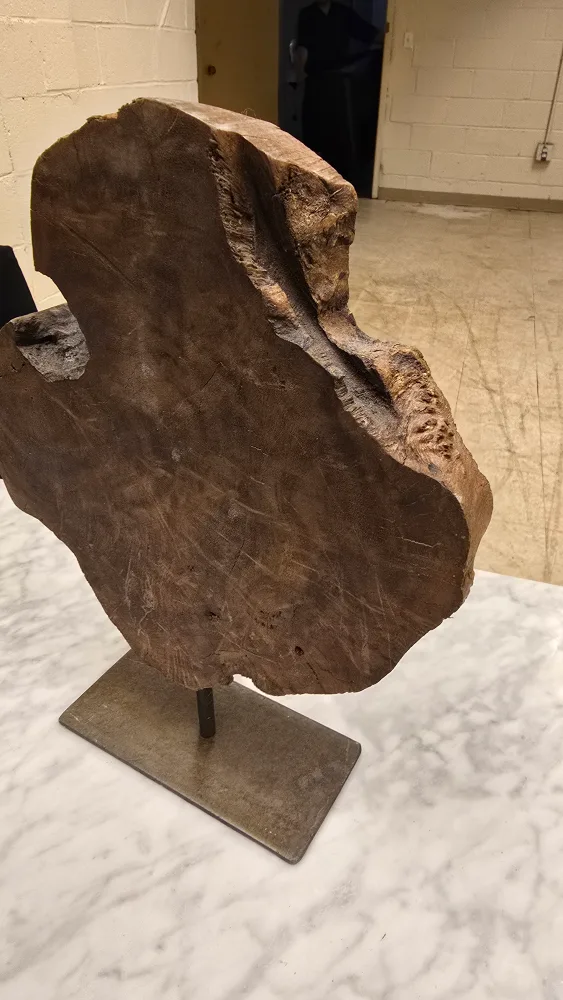 Wood Sculpture on Metal Stand thumbnail