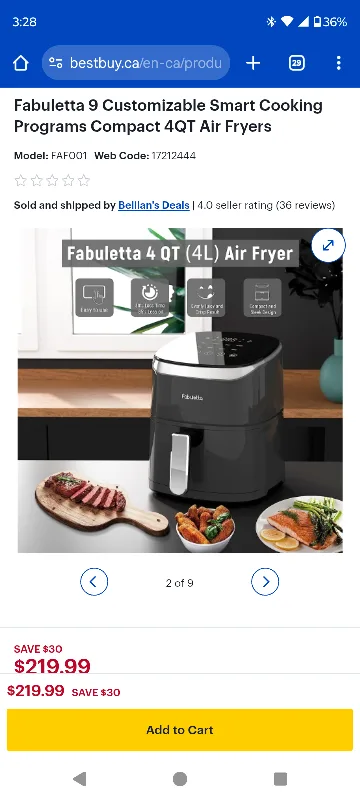 Fabuletta 4QT Air Fryer in Mint Green image indicator(4)