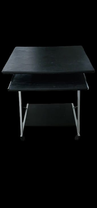 Black Rolling Computer Desk