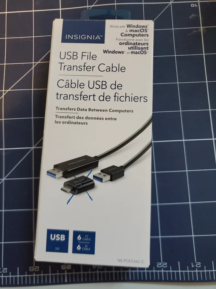 Insignia USB File Transfer Cable - 6ft thumbnail