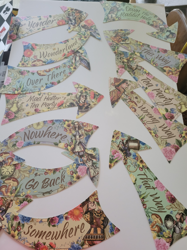 Alice in Wonderland Directional Signs