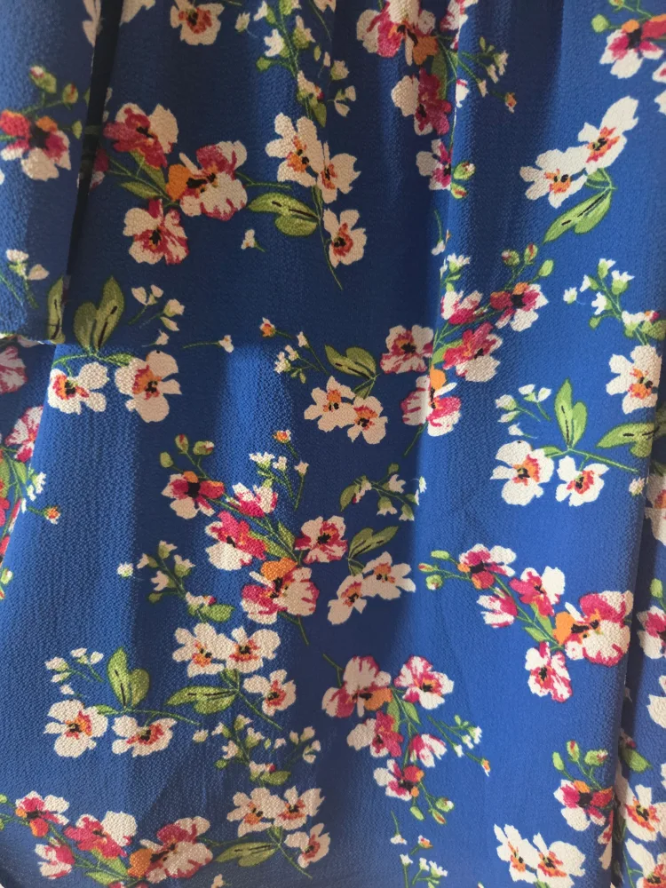 Blue Floral Off-the-Shoulder Top image indicator(4)