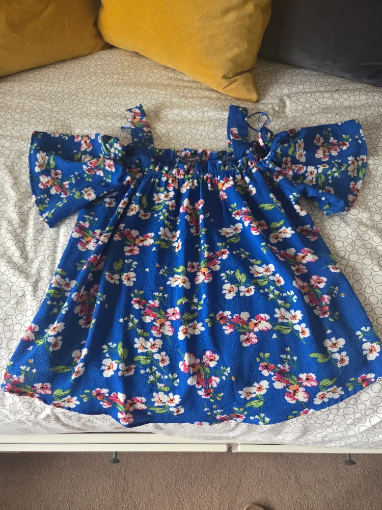 Blue Floral Off-the-Shoulder Top image indicator(6)