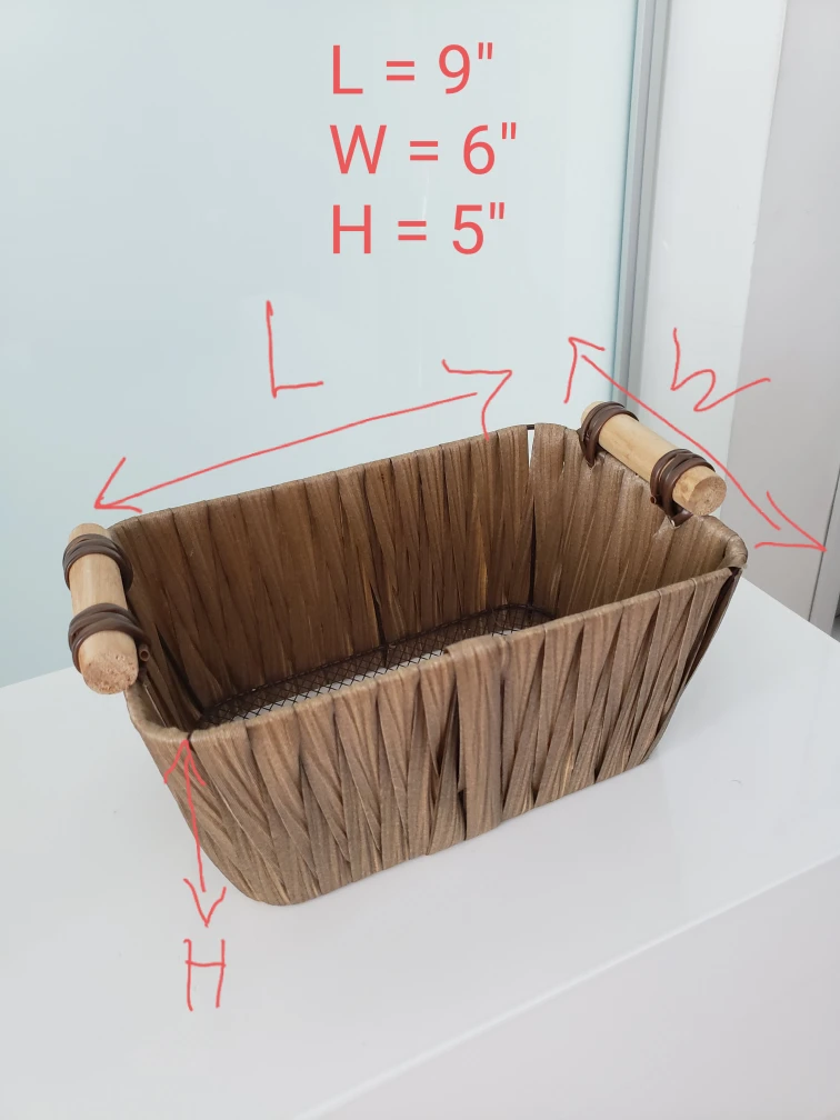 FREE! Woven Basket with Wood Handles