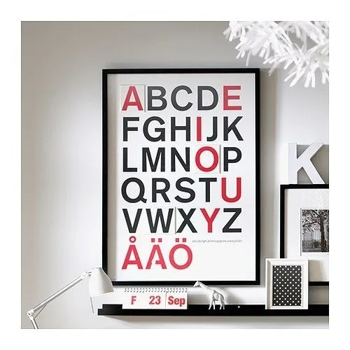 IKEA ABC Poster In a Black Frame thumbnail