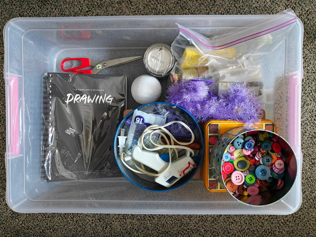 Craft Supplies in Box 🧡💖 thumbnail