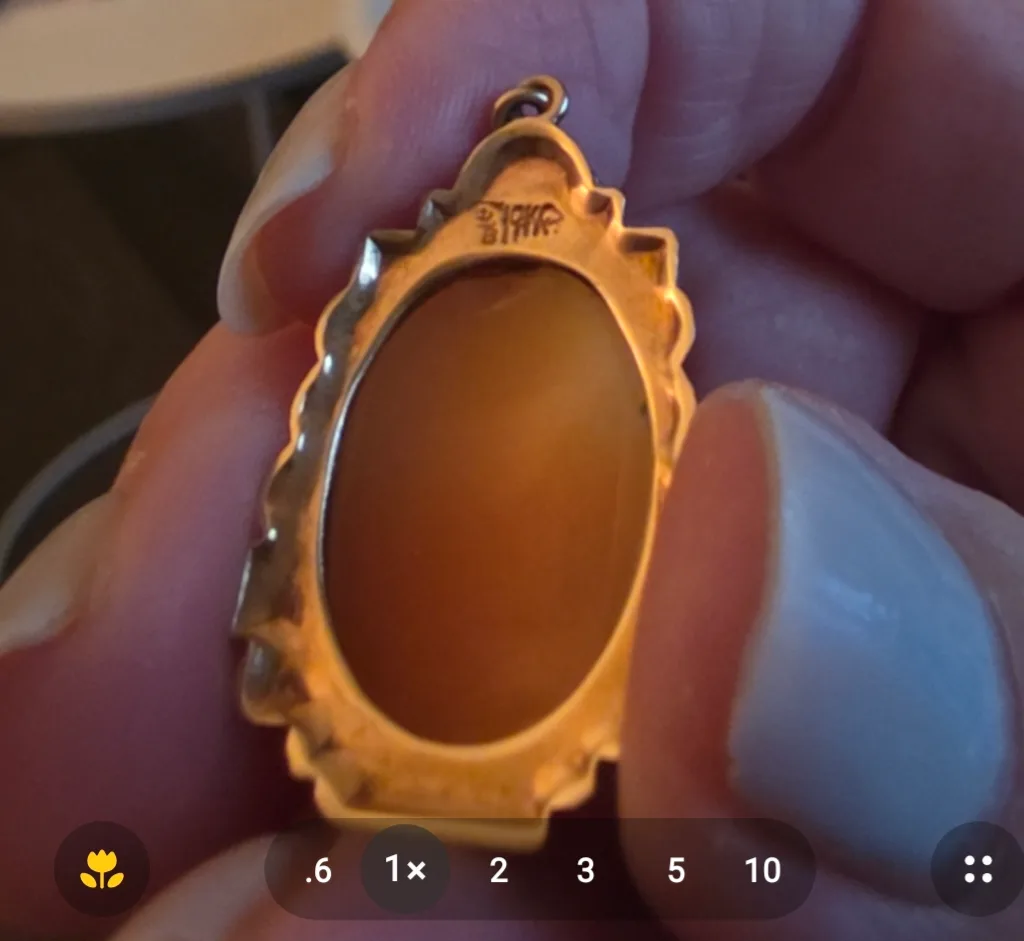 10 or 12 karat Vintage Cameo Pendant image indicator(4)