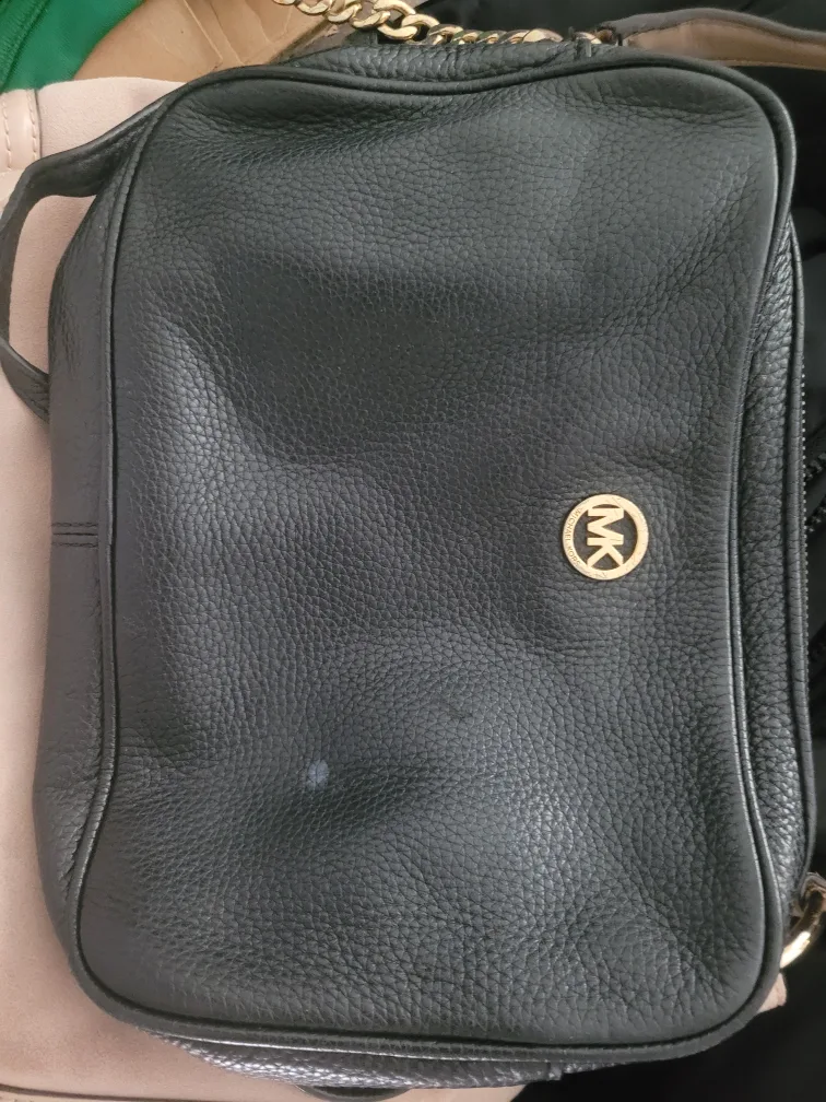 Michael Kors Black Leather Crossbody Bag thumbnail