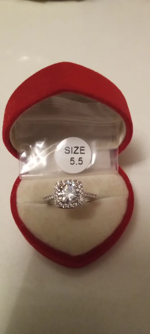 Branch new 18k white gold  Ring plated Az  Sz 5.5 image indicator(2)