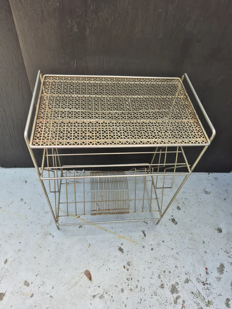 Vintage Metal Record & Magazine Rack thumbnail