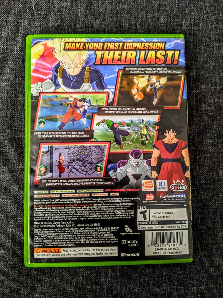 Xbox 360 Dragon Ball Raging Blast - photo 2