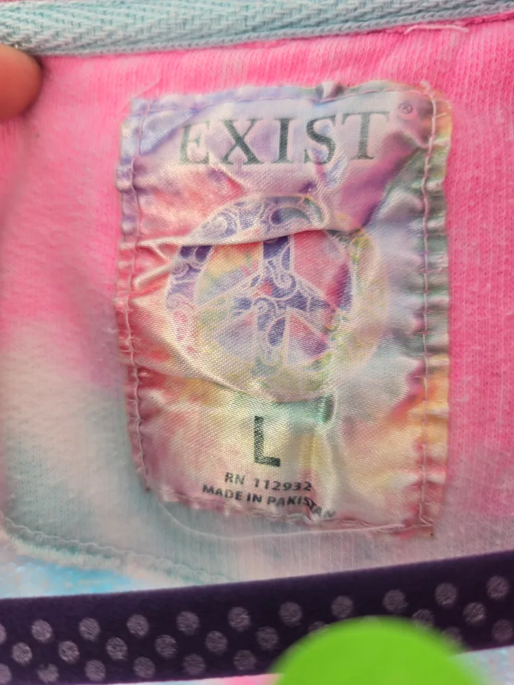 Exist Tie Dye Hoodie - Size Large image indicator(2)