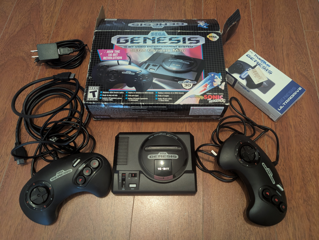 Sega Genesis Mini with True Blue Mini