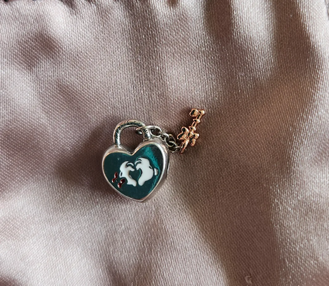 Disney Mickey Mouse Heart Lock Charm with Key image indicator(3)