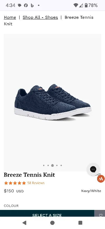 NEW SWIMS MENS 13 Breeze Tennis Knit shoes RETAIL FOR $207CDN image indicator(2)