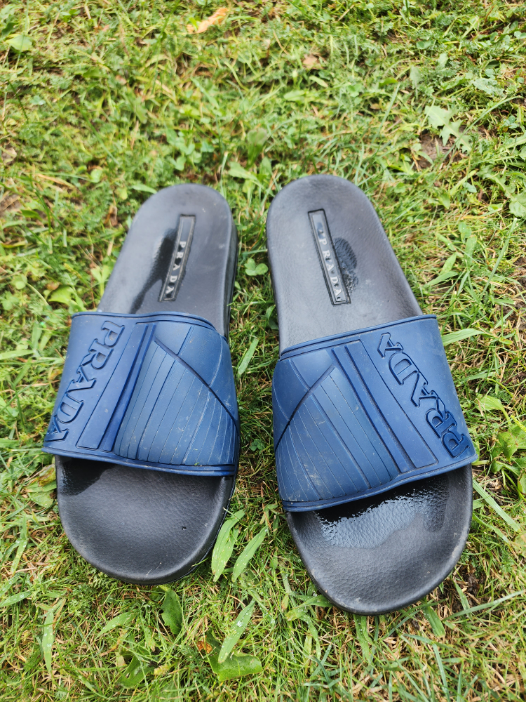 Prada Blue Slides Sandals - photo 2