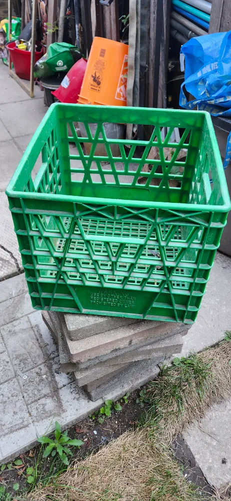 Green Plastic Milk Crate $12 firm Each thumbnail
