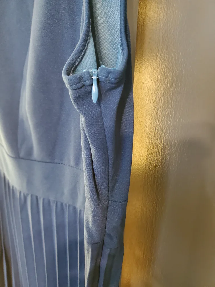 Shein Curve 2XL Blue Pleated Dress image indicator(2)