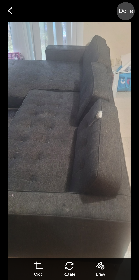 Grey Sectional Sofa - Gently Used - photo 2