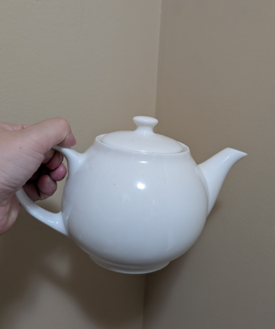 White Ceramic Teapot
