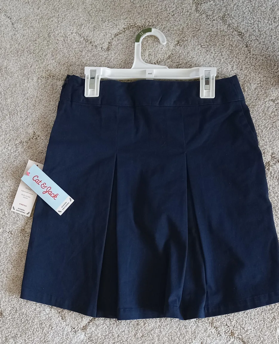 Navy School Uniform pleated Skirt - size 12 thumbnail