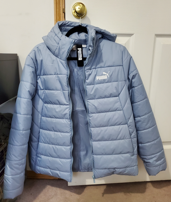 Puma Padded Jacket - XL - Light Blue