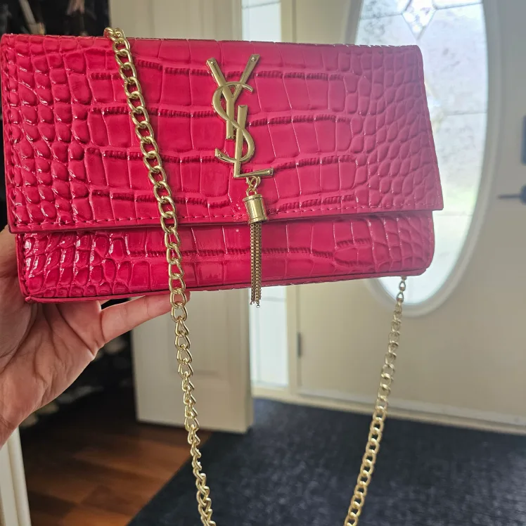 Yves Saint Laurent YSL Pink Chain Wallet thumbnail