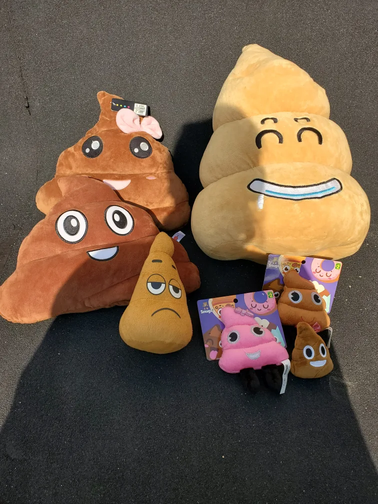 Poop emoji plushie set - set of 7 thumbnail