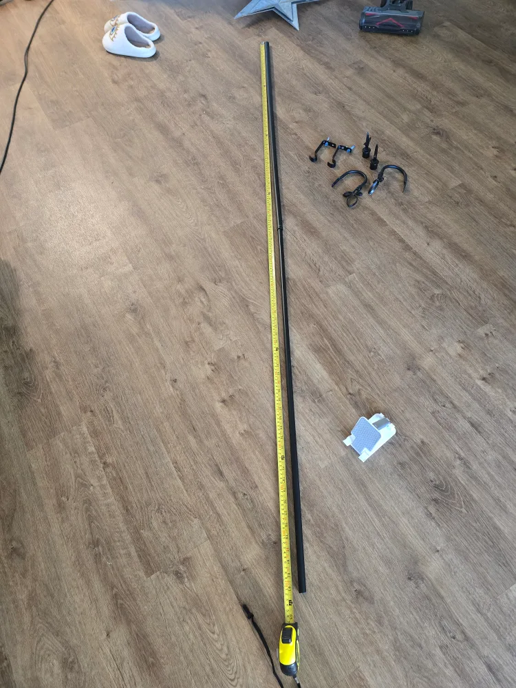 Black Curtain Rod with Mounting Hardware thumbnail